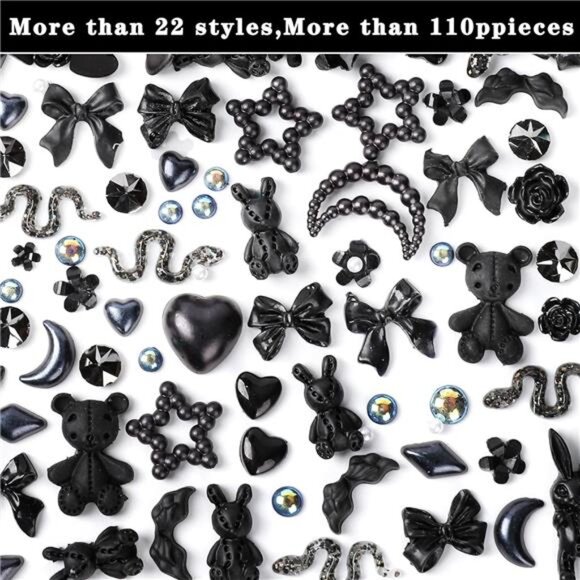 110 Pieces 3D Nail Charms for Acrylic Nails - Picture 3 of 7